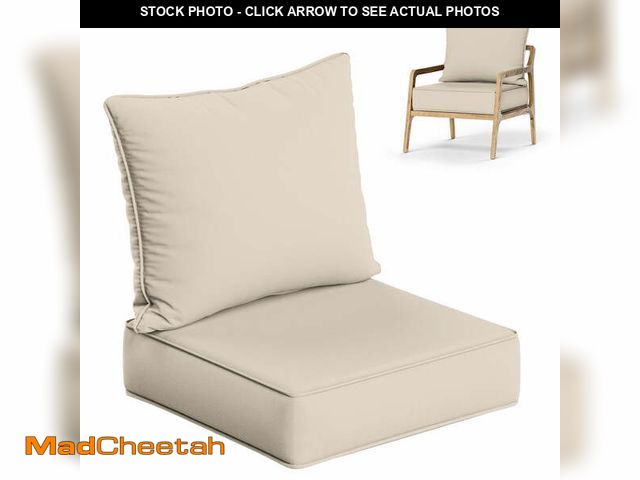 Lot 74-14286681 - Kimunuk Outdoor Deep Seat Cushion Set, 24" x 24" x 6.5" Patio Furniture Chair Cushions Replacement f...
