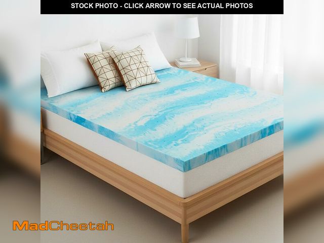 Lot 74-13733875 - Memory Foam Mattress Topper Queen - 2 Inch Gel Infused Bed Toppers, Pressure Relief Mattress Pad, Ce...