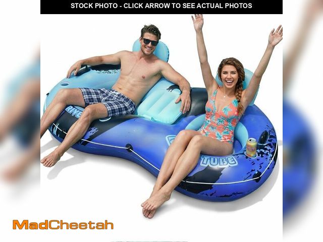 Lot 74-14380015 - Eisenfuer Heavy Duty 2 Person Floats for Adults, 91" X 50" Inflatable River Tube, Adult Floats for L...