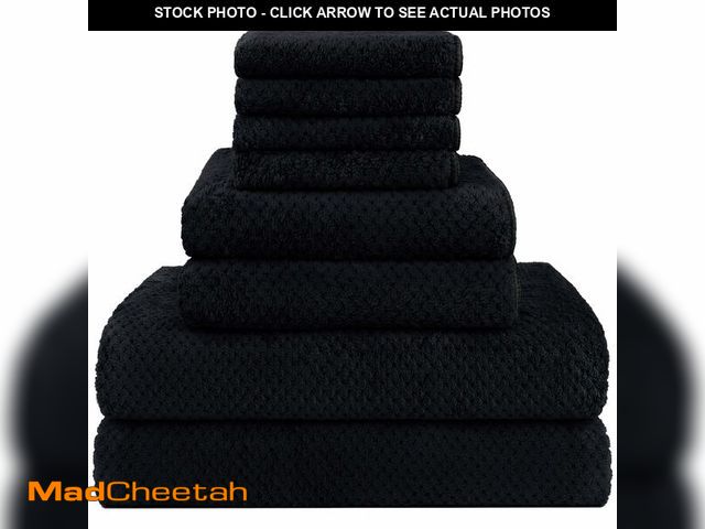 Lot 74-14209629 - HOMEXCEL 8 Piece Bath Towel Set, Microfiber Bathroom Towel - 2 Bath Towels, 2 Hand Towels, and 4 Was...