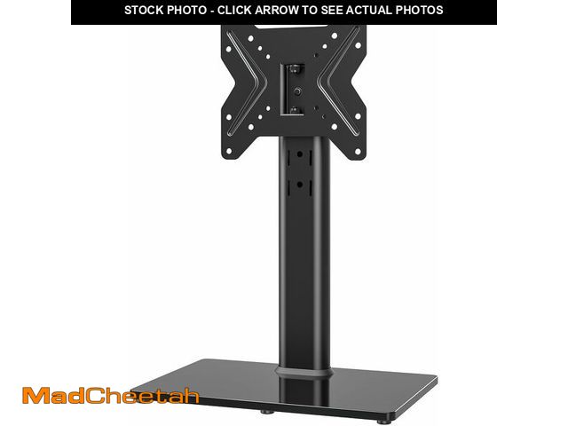 Lot 74-14214673 - Universal Swivel TV/Table Top TV Stand for 19 to 43 inch TVs with 90 Degree Swivel, 4 Level Height A...