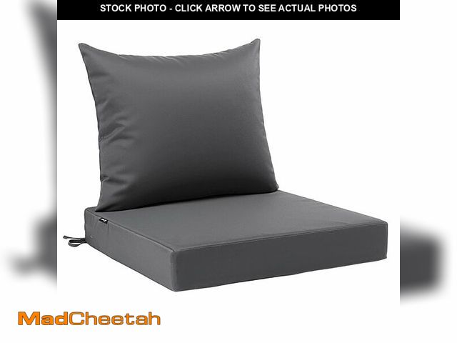 Lot 74-14208533 - Favoyard Outdoor Seat Cushion Set 19 x 19 Inch Waterproof &amp; Fade Resistant Patio Furniture Cushi...