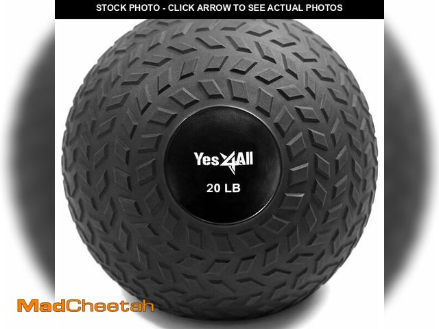 Lot 74-13794410 - Yes4All Slam Balls, 10-40lb Medicine Ball Weight, Durable PVC Sand Filled Workout Dynamic Medicine B...