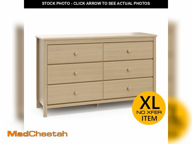 Lot 74-12660431 - Storkcraft Alpine 6 Drawer Double Dresser (Driftwood) Ã¢â¬â GREENGUARD Gold Certified Nursery Ess...