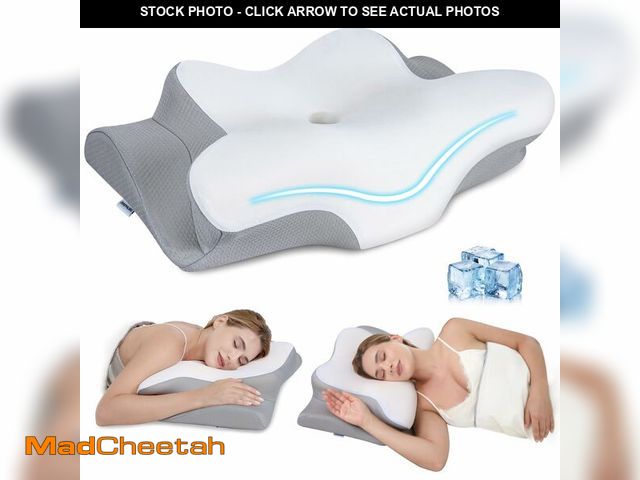 Lot 74-13718556 - PAYHUIN Cervical Neck Pillow, Memory Foam Pillows for Neck and Shoulder Pain Relief, 2 Heights Ergon...