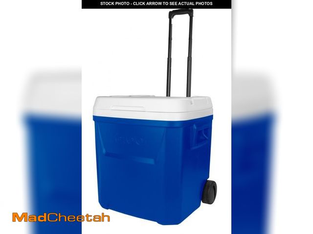 Lot 74-12466925 - Igloo 60 QT Laguna Ice Chest Cooler with Wheels  Blue - USED