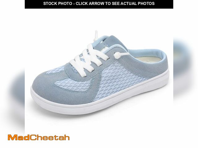 Lot 74-14269432 - LeIsfIt Women's Slip-on Mules Wide Comfortable Mule Shoes Backless Casual Sneakers Breathable Walkin...