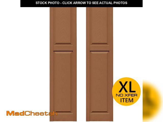 Lot 74-13075024 - 14.75 in. W x 67 in. H Builders Edge, Cottage Style, Raised Panel Shutters, Includes Matching Instal...