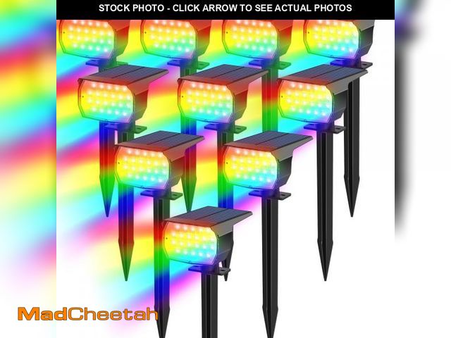 Lot 74-12221209 - Tadyreal Solar Color Changing Spot Lights Outdoor Waterproof Colored RGB Solar Powered Landscape Lig...