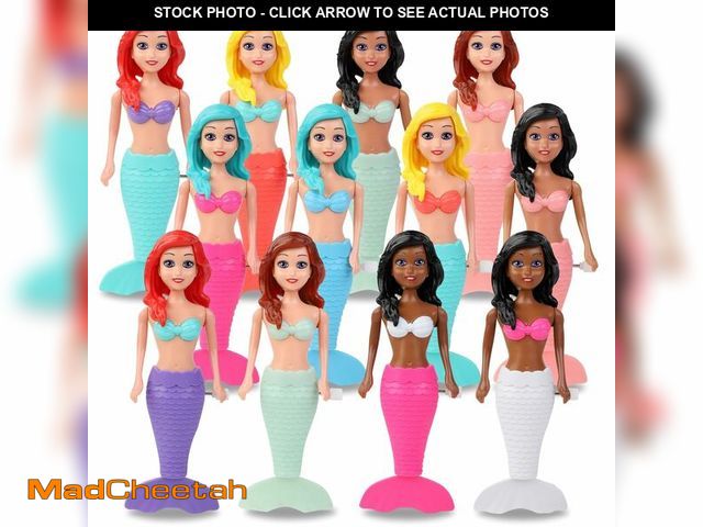 Lot 74-14337076 - Mermaid Bath Toys for Toddlers Kids Girls - Princess Wind Up Tail Flap Floating Water Bathtub Toys, ...