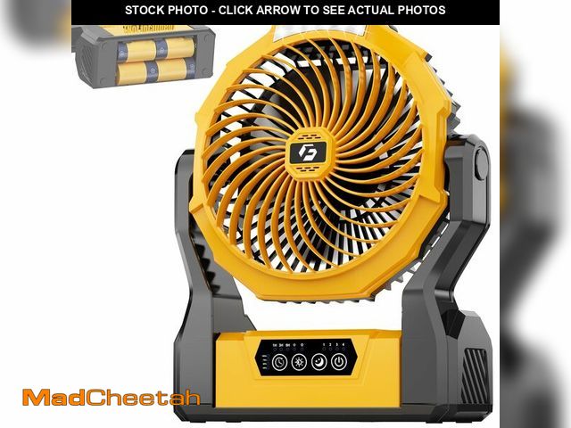 Lot 74-14378362 - Battery Operated Fan, 2-in-1 D-Cell Battery &amp; USB Powered Portable Fan with 4 Speeds, 3 Timers &...