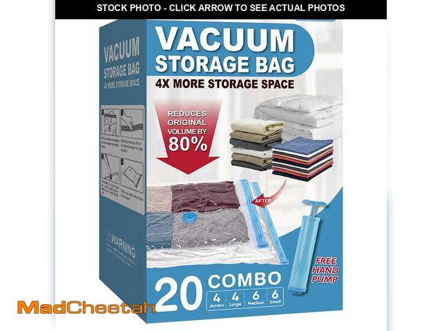 Lot 74-14064179 - Roomimaster Vacuum Storage Bags, Vacuum Seal Space Saver Bags for Clothing, Travel Lugggage, Carry-o...