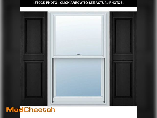 Lot 74-12544006 - Ekena Millwork Lifetime Vinyl LP2S14X03500BL Standard Two Equal Panel Vinyls, Raised Panel Vinyl Shu...