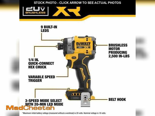 Lot 74-14362902 - DEWALT 20V MAX XR Cordless Impact Driver (Tool Only) - USED
