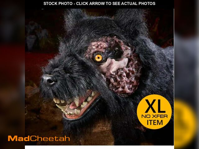 Lot 74-12850549 - Holiday 5.5 ft. Animated LED Fear Valley Wolf Halloween Prop Animatronic Zombie Wolf Halloween - UNU...