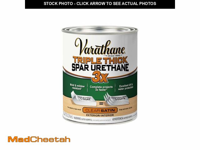 Lot 74-14273741 - Varathane Triple Thick Spar Urethane | 3X Thicker OneÃ¢â¬âCoat Coverage | Exterior Wood Protectio...