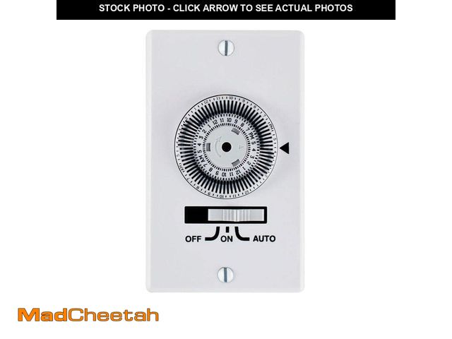 Lot 74-13771724 - Intermatic 20 Amp 24-Hour Indoor In-Wall Heavy-Duty Mechanical Timer, White - UNUSED