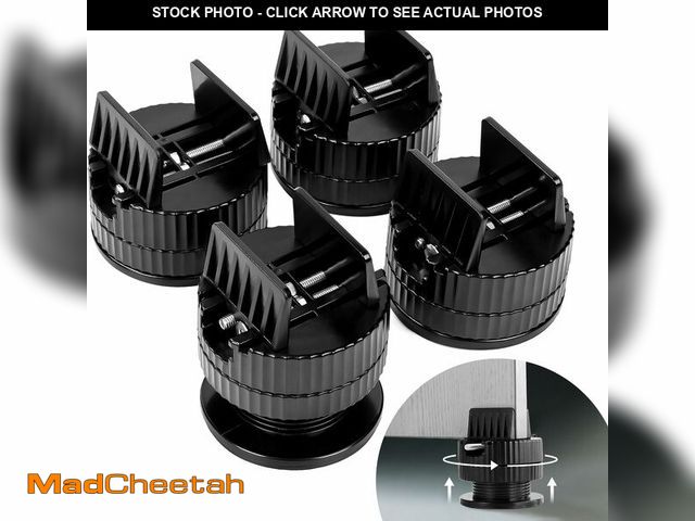 Lot 74-13621272 - 4 Pcs Bed Risers with Fine tuning Adjustable Screw Clamp, durable furniture risers with a load-beari...