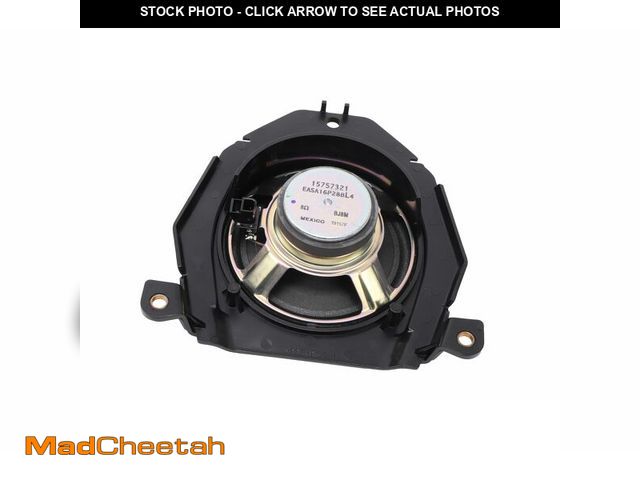 Lot 74-12453946 - GM Parts 15757321 Rear Driver Side Door Radio Speaker , Black - UNUSED