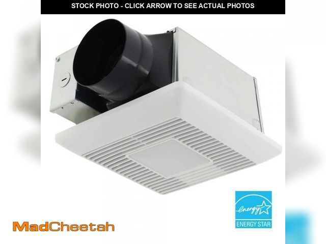 Lot 74-12463079 - Panasonic Whisper Mighty LED Pick-A-Flow 70-90CFM Ceiling/Wall ENERGY STAR Bathroom Exhaust Fan 9.5 ...