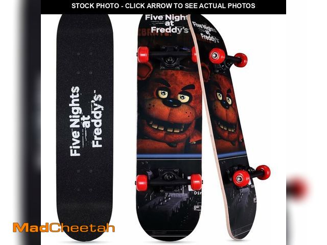 Lot 74-12761813 - Five Nights at Freddy's Skateboard with Printed Graphic Grip Tape - Great for Kids and Teens, Cruise...
