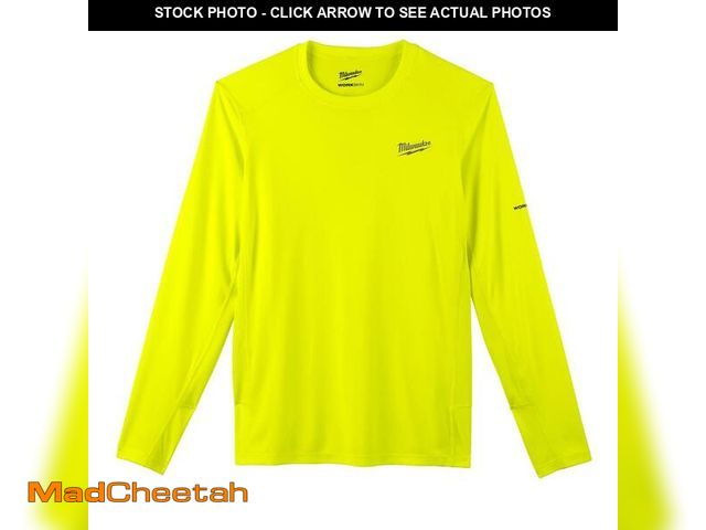 Lot 74-12556719 - Milwaukee Workskin Large Hi-Vis Long Sleeve Unisex Lightweight Performance Shirt - UNUSED