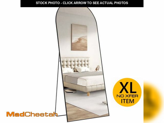 Lot 74-14087561 - CONCETTA 71"x26" Arched Full Length Mirror, Full Body Standing Mirror Floor Mirrors, Black - UNUSED