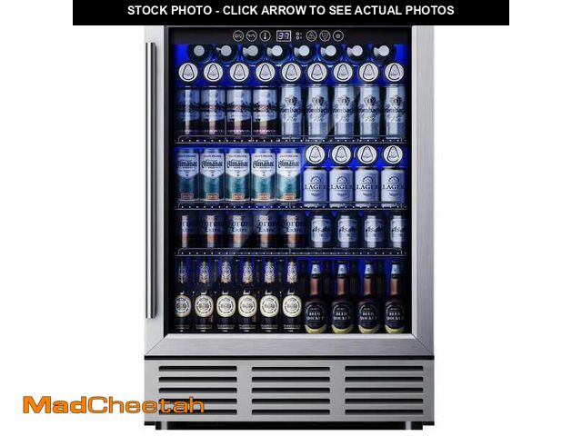 Lot 74-12772119 - SIMZLIFE 23.5 in. Single Zone 180-Cans Freestanding/Built-in Beverage Refrigerator Cooler Fridge in ...