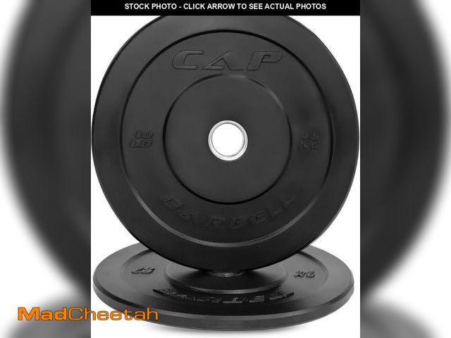 Lot 74-12399595 - CAP Barbell Elite Olympic Bumper Plate Set, Black, 10 lb Pair - UNUSED