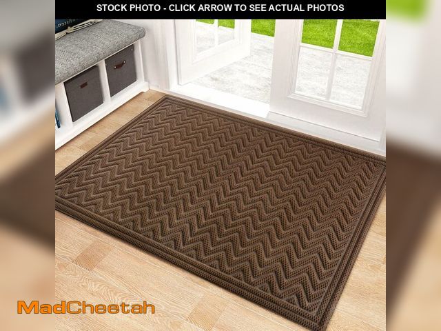 Lot 74-14078043 - Mibao Front Door Mat, Dirt Trapper Welcome Mat for Outdoor Indoor, Non-Slip Waterproof Doormat, Dura...