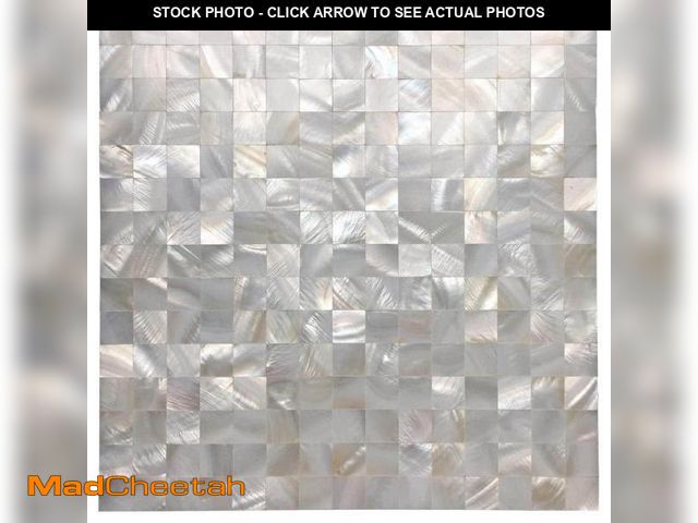 Lot 74-12419725 - Art3d 12 in. x 12 in. Mother of Pearl Shell Mosaic Tile Backsplash in White - UNUSED