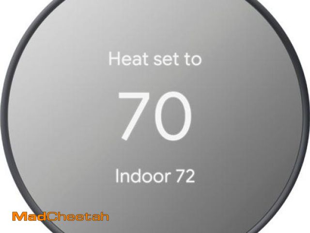 Lot 74-12341697 - (SOME DAMAGE ON BACK) Nest Thermostat - Smart Programmable Wi-Fi Thermostat - Charcoal - USED