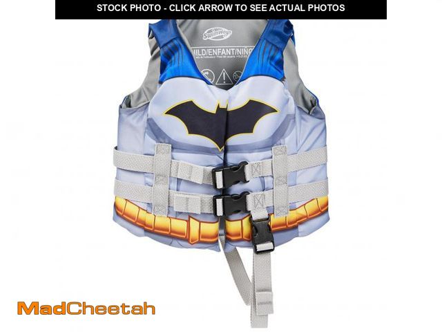 Lot 74-12442932 - SwimWays DC Swim Trainer Life Jacket, US Coast Guard Approved Life Vest Kids Swim Vest, Pool Floats ...