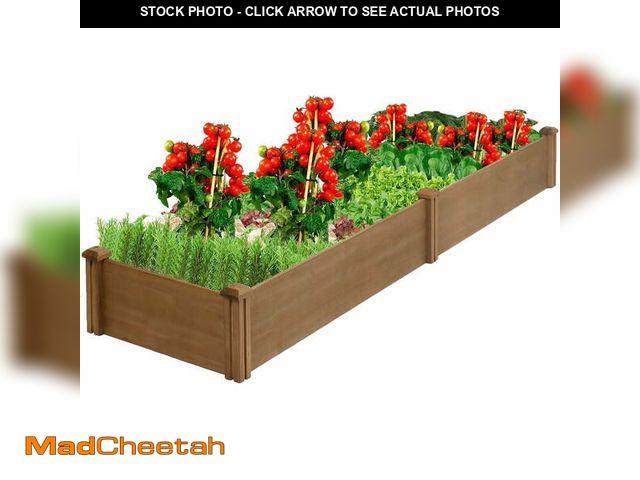 Lot 74-14086795 - PETSCOSSET Wooden 8x2Ft Raised Garden Bed Planter Box for Outdoor Gardening - UNUSED