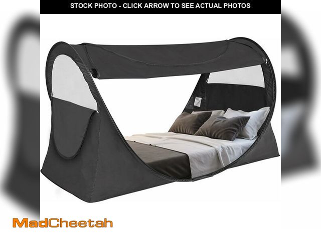 Lot 74-14067776 - Alvantor Pop Up Bed Tent Full No Assembly, Full Size Bed Canopy Blackout and Breathable Mesh Sleepin...