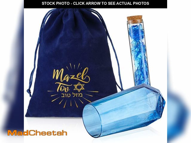 Lot 74-12717101 - Singhoow 3 Pcs Jewish Wedding Chuppah Breaking Glass Jewish Gifts for Couples Engagement Marriage An...