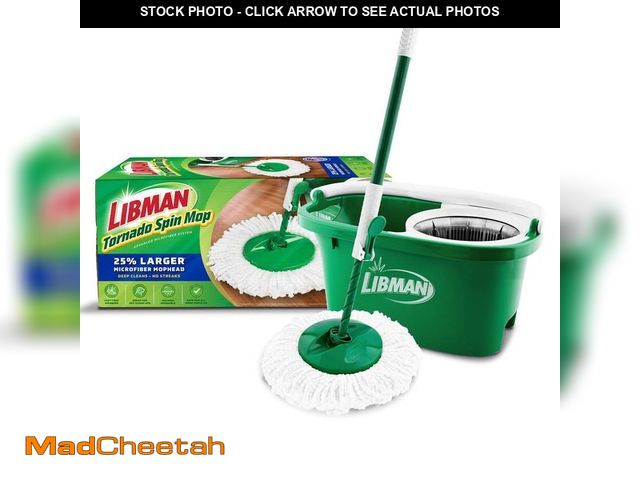 Lot 74-12464403 - *SEE DETAILS* Libman Tornado Spin Mop with Bucket Cleaning System, Microfiber Spin Mop Head, Machine...