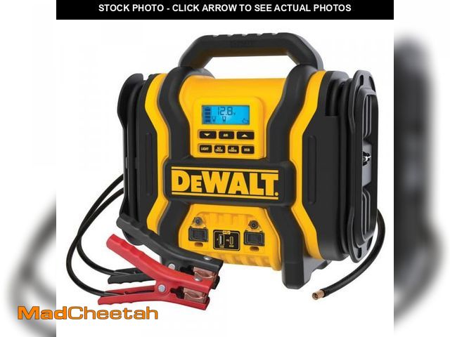 Lot 74-11825741 - DEWALT Portable Power 2000 Peak Amp Jump Starter w/Digital Compressor - USED