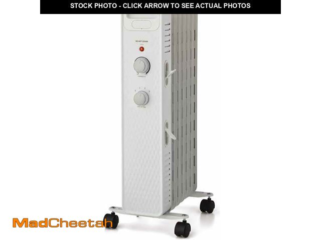 Lot 74-12767811 - Mainstays 1500W Mechanical Oil Filled Electric Radiant Space Heater, White, New, WSH07O2AWW - UNUSED