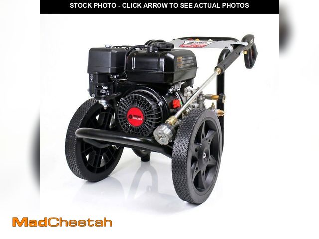Lot 74-14292293 - Powerwasher 3400 PSI 2.5 GPM Gas Pressure Washer, 5 in 1 Nozzle, Soap Tank, Reliable Residential Col...