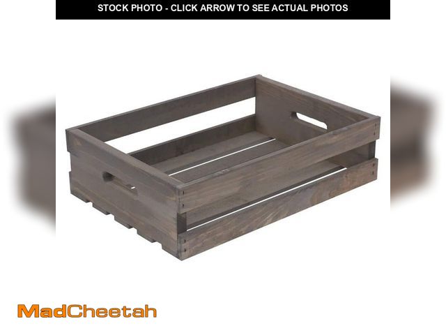 Lot 74-14389514 - Crates &amp; Pallet 18 in. x 12.5 in. x 4.75 in. Half Crate Finished Gray - UNUSED