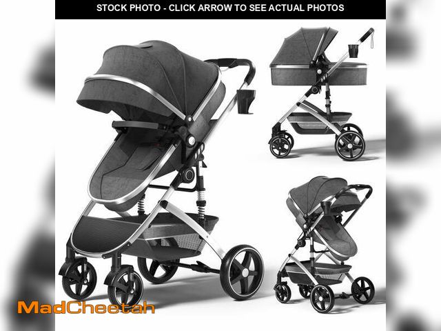 Lot 74-14588143 - babyeap 2 in 1 Baby Stroller,Foldable Lightweight Carriage Reversible Bassinet Pram for Toddler,Trav...