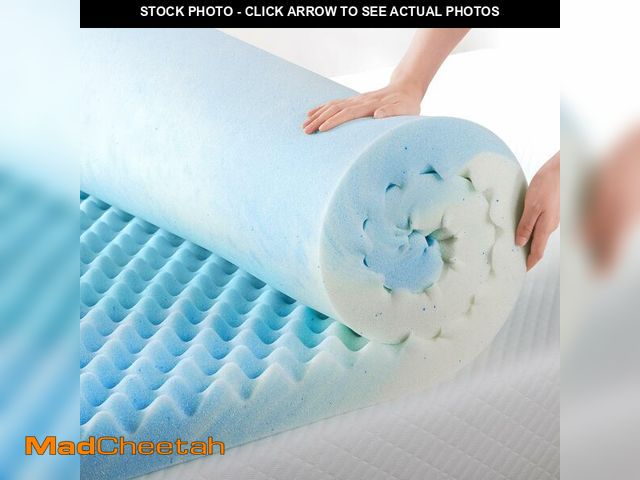 Lot 74-13041836 - ZINUS 1.5 Inch Swirl Gel Cooling Memory Foam Mattress Topper, Smaller, More Convenient WonderBox Pac...