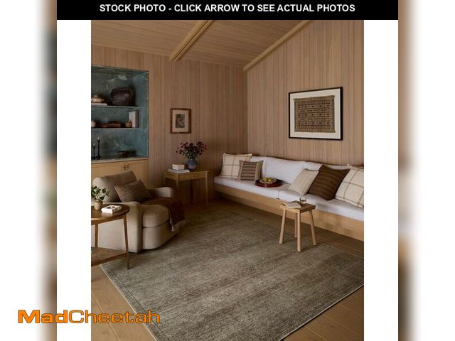 Lot 74-12664457 - Loloi Amber Lewis Cambria Collection CBR-01 Ash/Bark 2'-3" x 3'-9" Accent Rug Jute, Neutral, Vintage...