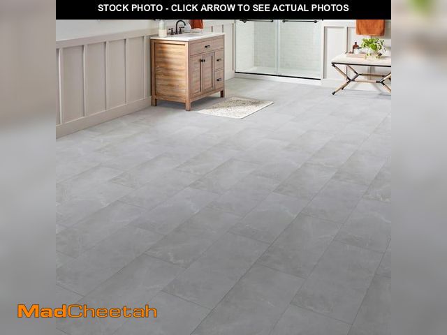 Lot 74-12533103 - Grandview Marble 22 MIL x 11.9 in. W x 23.8 in. L Click Lock Waterproof Vinyl Tile Flooring (17.7 sq...