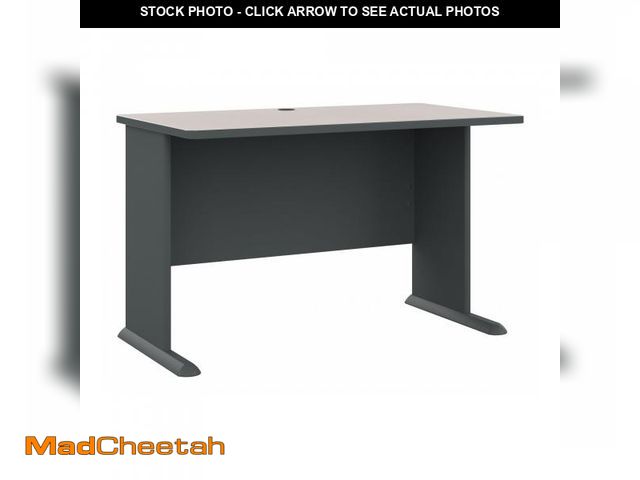 Lot 74-12281243 - Bush Business Furniture Series A 48W Computer Desk in White Spectrum and Slate, Small Office Table f...