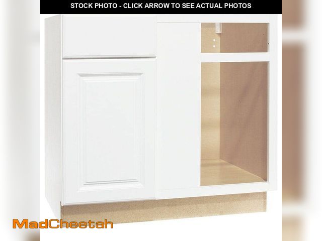 Lot 74-13098073 - Hampton Bay Hampton 36 in. W x 24 in. D x 34.5 in. H Assembled Blind Base Cabinet in Satin White - U...