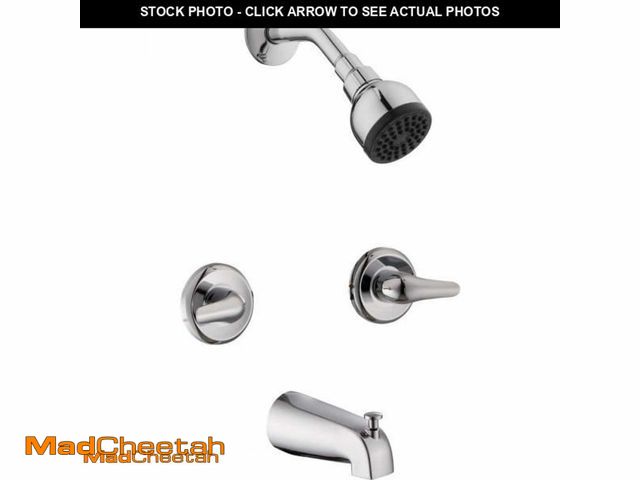 Lot 74-11370246 - Glacier Bay Aragon Double Handle 1-Spray Tub and Shower Faucet 1.8 GPM in Chrome (Valve Included) HD...