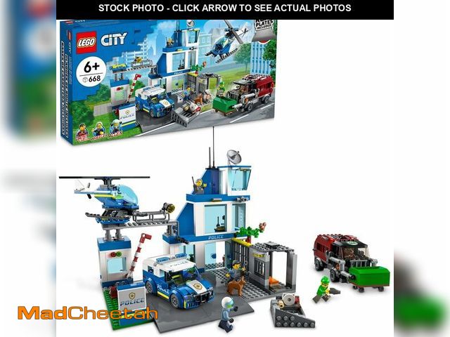 Lot 74-13450744 - LEGO City Police Station with Van, Garbage Truck &amp; Helicopter Toy 60316, Gifts for 6 Plus Year O...