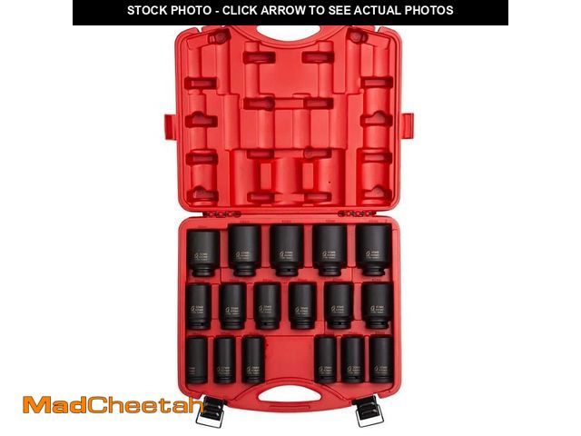 Lot 74-13746163 - SUNEX TOOLS 3/4 in. Drive Deep Metric Impact Socket Set (17-Piece) - UNUSED